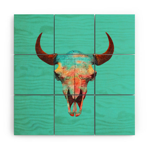 Terry Fan Turquoise Sky Wood Wall Mural