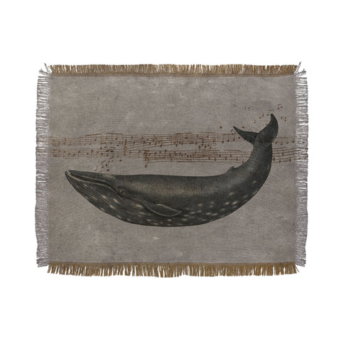Terry Fan Whale Song Throw Blanket
