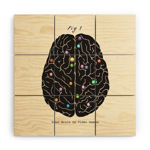 Terry Fan Your Brain On Video Games Wood Wall Mural