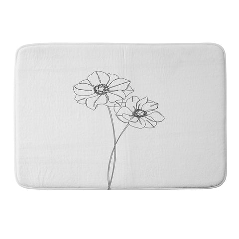 The Colour Study Anemones by The Colour Study Memory Foam Bath Mat