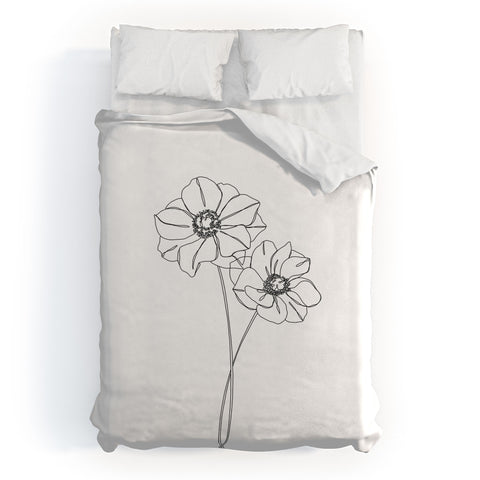 The Colour Study Anemones by The Colour Study Duvet Cover