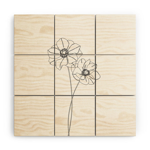 The Colour Study Anemones by The Colour Study Wood Wall Mural