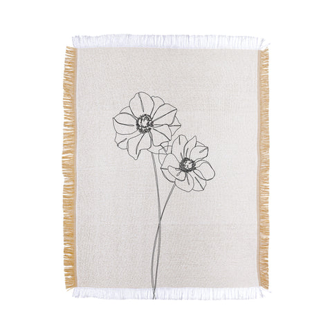 The Colour Study Anemones by The Colour Study Throw Blanket
