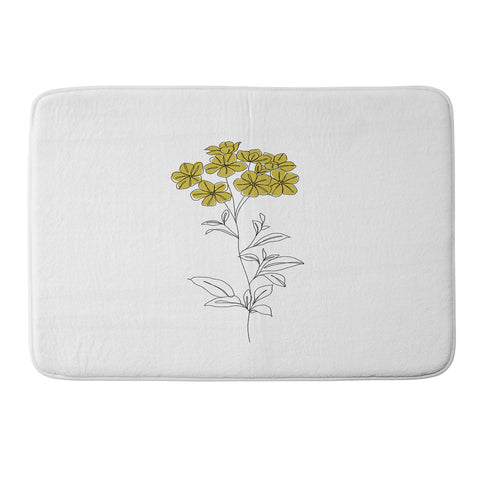 The Colour Study Botanical Illustration Iona Memory Foam Bath Mat