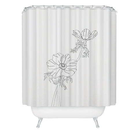 The Colour Study Botanical illustration Joan Shower Curtain