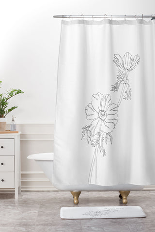 The Colour Study Botanical illustration Joan Shower Curtain And Mat