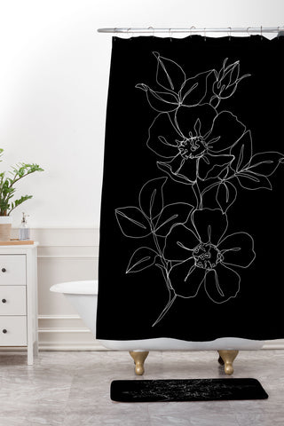 The Colour Study Botanical illustration Shower Curtain And Mat