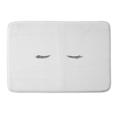 The Colour Study Closed Eyes Lashes Memory Foam Bath Mat