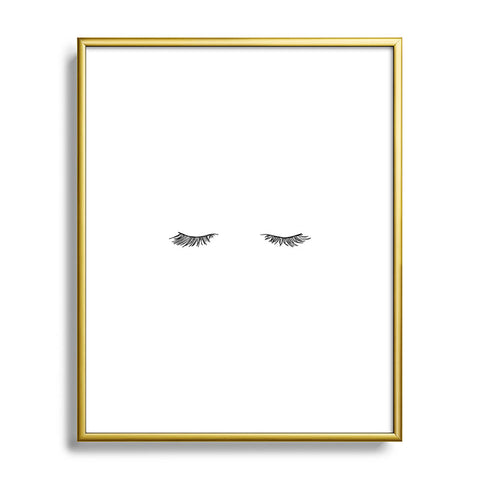 The Colour Study Closed Eyes Lashes Metal Framed Art Print