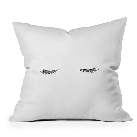 The Colour Study Closed Eyes Lashes Throw Pillow