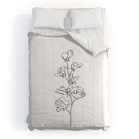 The Colour Study Cotton flower illustration Comforter