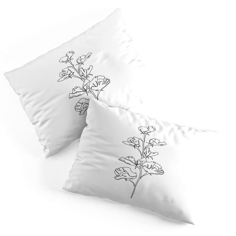 The Colour Study Cotton flower illustration Pillow Shams