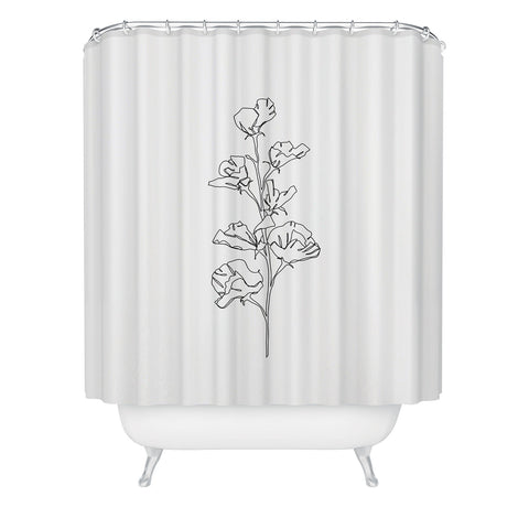 The Colour Study Cotton flower illustration Shower Curtain