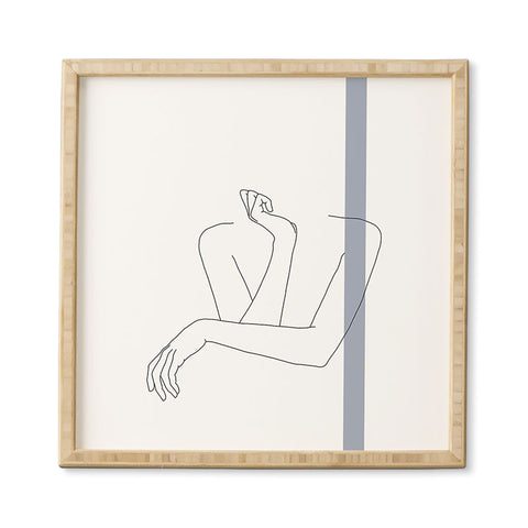 The Colour Study Crossed arms Anna Stripe Framed Wall Art