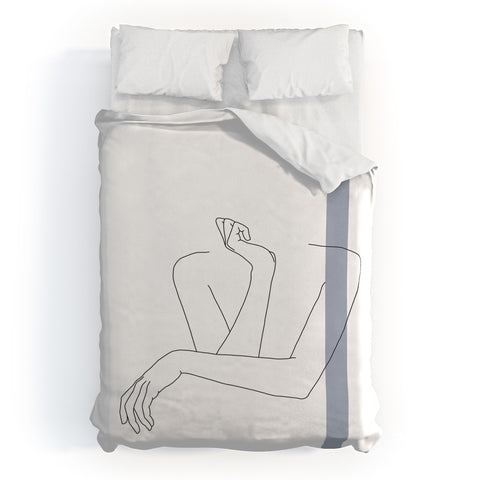 The Colour Study Crossed arms Anna Stripe Duvet Cover