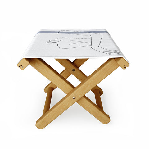 The Colour Study Crossed arms Anna Stripe Folding Stool