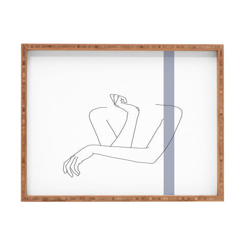 The Colour Study Crossed arms Anna Stripe Rectangular Tray