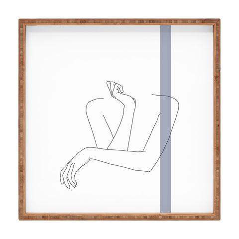 The Colour Study Crossed arms Anna Stripe Square Tray