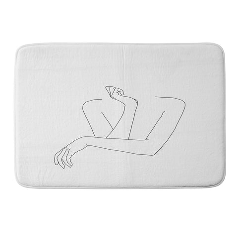 The Colour Study Crossed arms illustration Anna Memory Foam Bath Mat