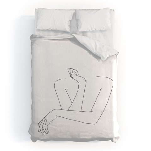 The Colour Study Crossed arms illustration Anna Duvet Cover