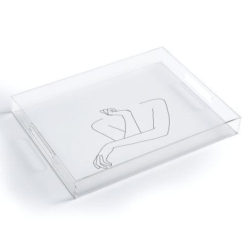 The Colour Study Crossed arms illustration Anna Acrylic Tray