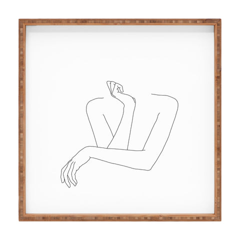 The Colour Study Crossed arms illustration Anna Square Tray
