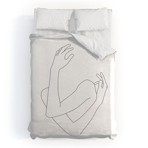 The Colour Study Crossed arms illustration Jill Duvet Cover