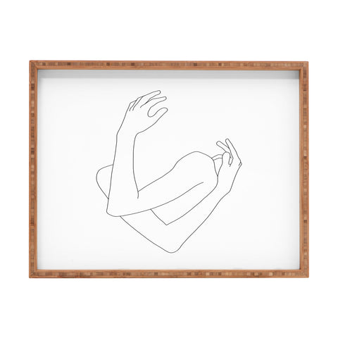 The Colour Study Crossed arms illustration Jill Rectangular Tray