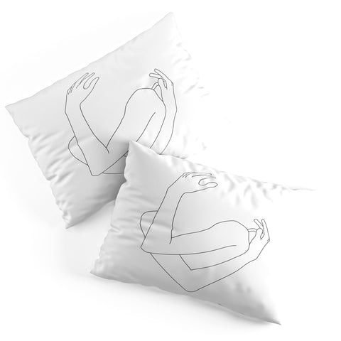 The Colour Study Crossed arms illustration Jill Pillow Shams