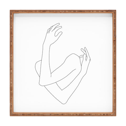 The Colour Study Crossed arms illustration Jill Square Tray