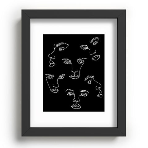 The Colour Study Faces single line drawing Cyra Recessed Framing Rectangle