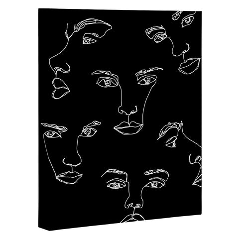 The Colour Study Faces single line drawing Cyra Art Canvas