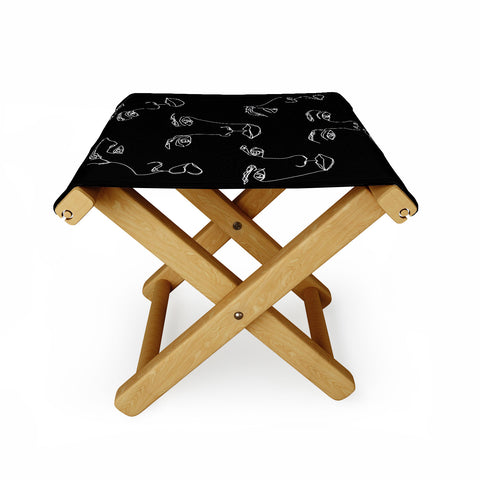 The Colour Study Faces single line drawing Cyra Folding Stool