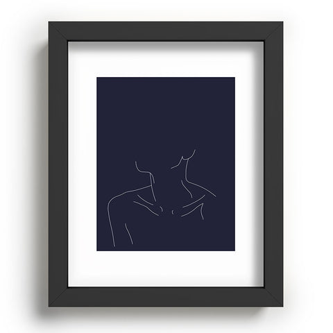 The Colour Study Female Illustration Ali Blue Recessed Framing Rectangle