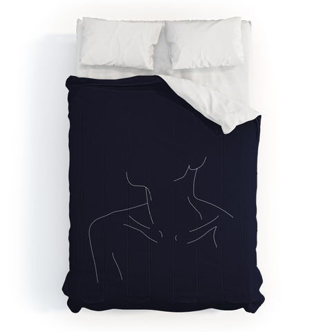 The Colour Study Female Illustration Ali Blue Comforter