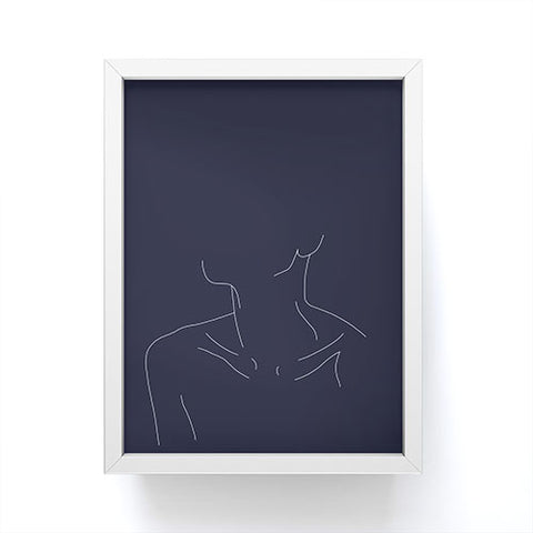 The Colour Study Female Illustration Ali Blue Framed Mini Art Print