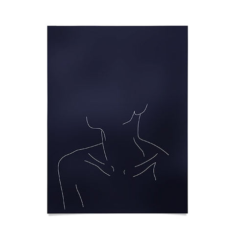 The Colour Study Female Illustration Ali Blue Poster