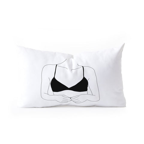 The Colour Study Figure Drawing Corey Oblong Throw Pillow