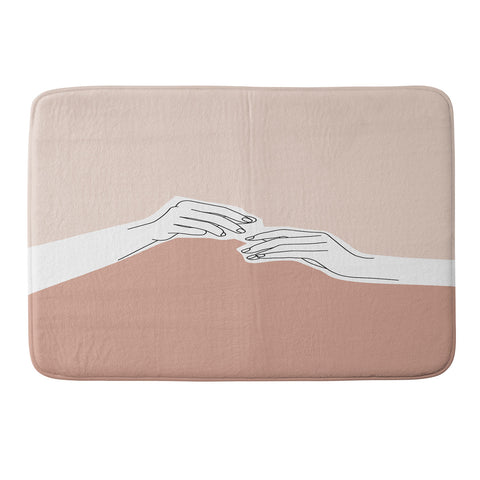 The Colour Study Hands Illustration Pamela Memory Foam Bath Mat