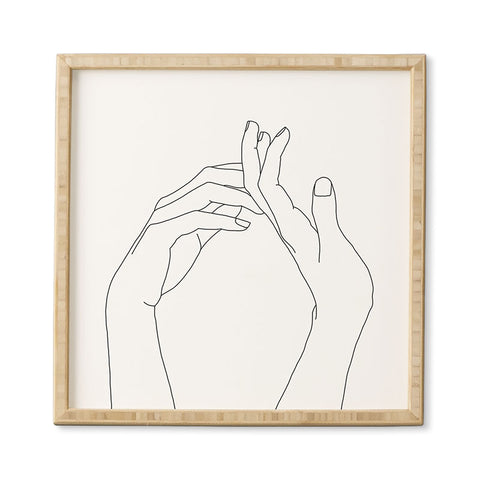 The Colour Study Hands line drawing Abi Framed Wall Art