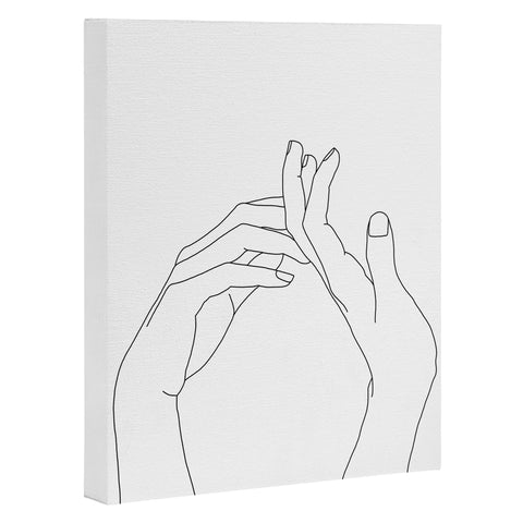 The Colour Study Hands line drawing Abi Art Canvas