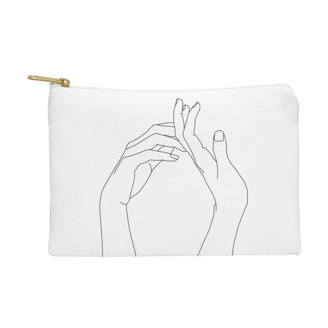 The Colour Study Hands line drawing Abi Pouch