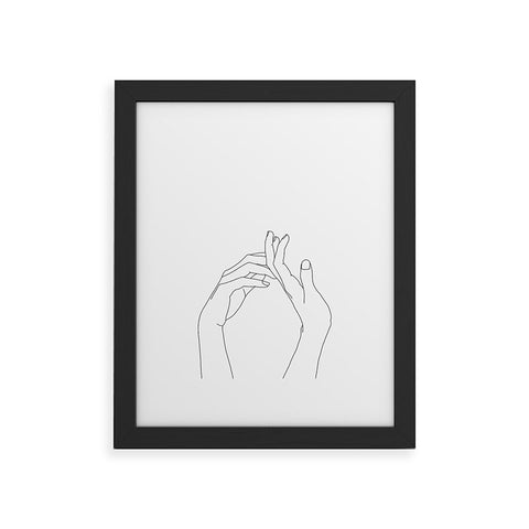 The Colour Study Hands line drawing Abi Framed Art Print