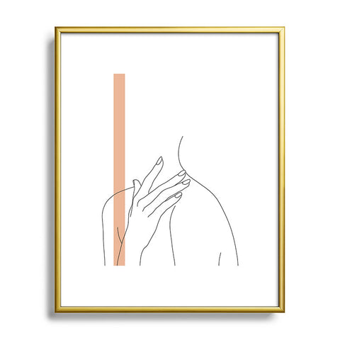 The Colour Study Illustration Danna Stripe Metal Framed Art Print