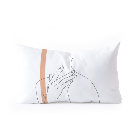 The Colour Study Illustration Danna Stripe Oblong Throw Pillow