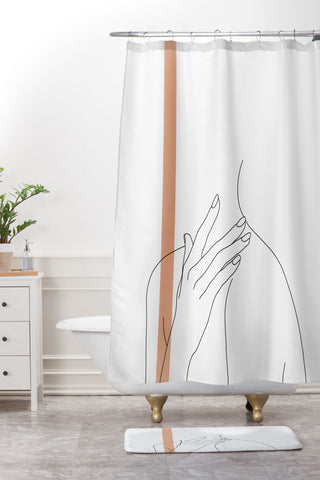 The Colour Study Illustration Danna Stripe Shower Curtain And Mat