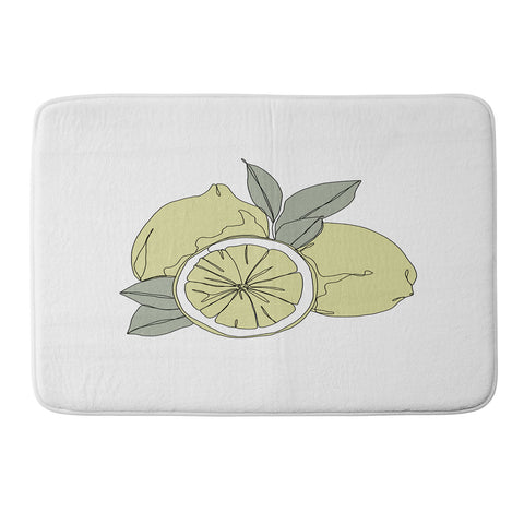 The Colour Study Lemons Artwork Memory Foam Bath Mat