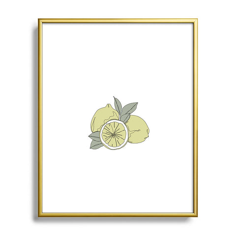The Colour Study Lemons Artwork Metal Framed Art Print