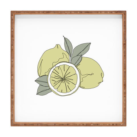 The Colour Study Lemons Artwork Square Tray