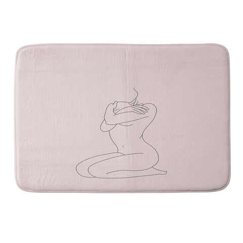 The Colour Study Life Drawing Blush Memory Foam Bath Mat